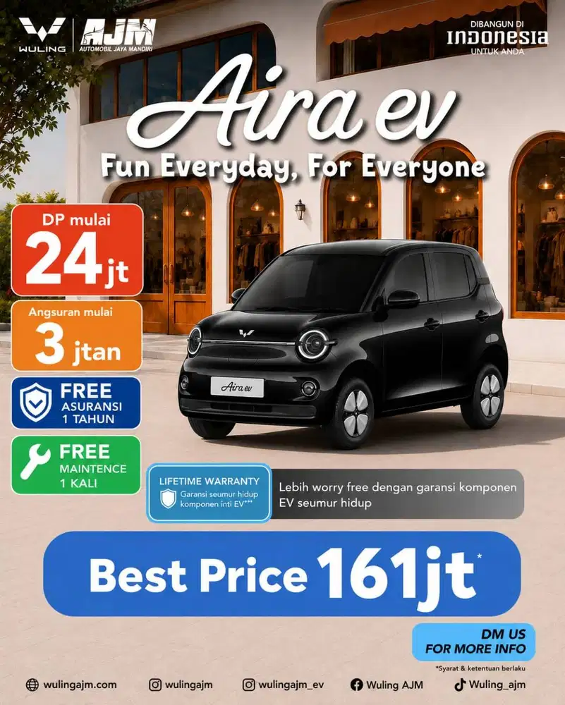 PROMO WULING AIRA EV 2026 DP 20 JUTA