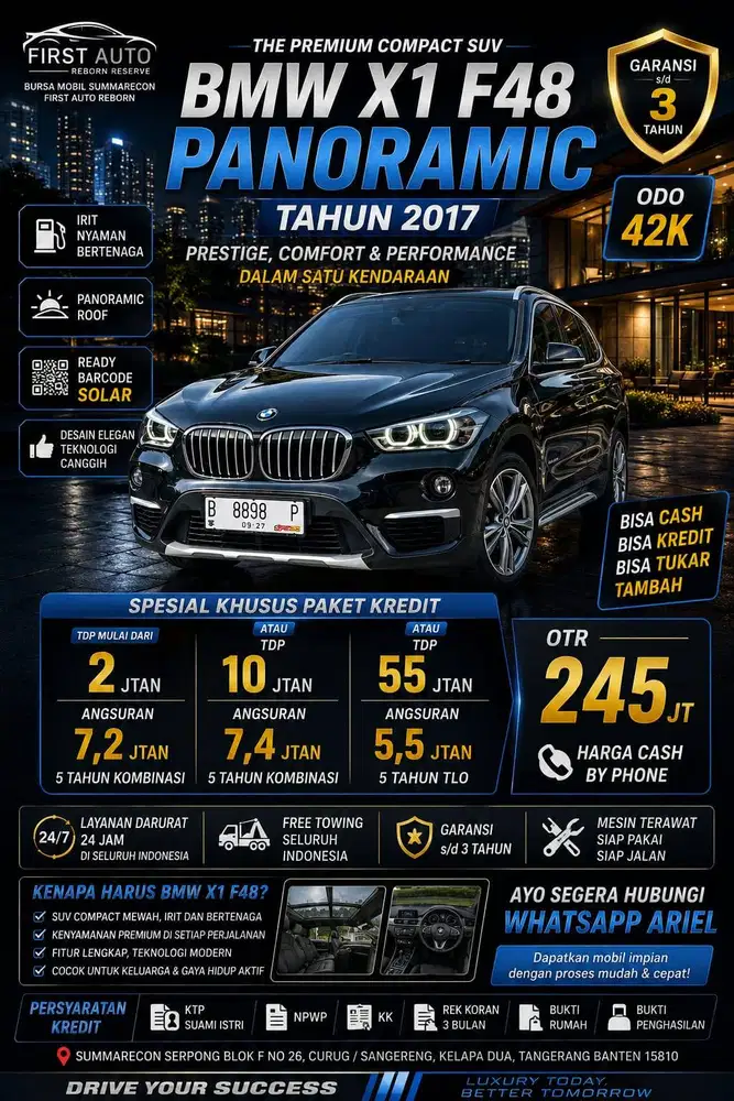BMW X1 F48 panoramic 2017