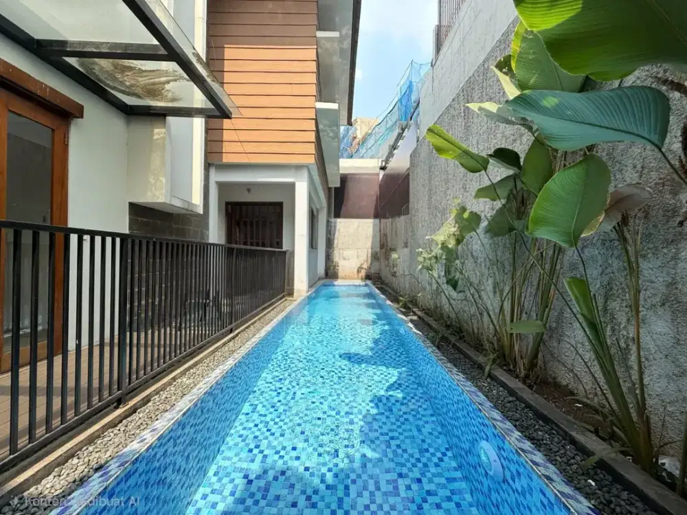 DISEWA RUMAH SIAP HUNI ADA POOL DI KOMPLEK PREMIUM BLOK M KEBAYORAN BARU JAKARTA SELATAN