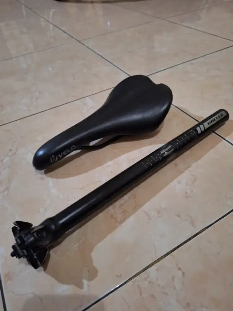 Sadel jok velo + seatpost united 27.2 x 400mm