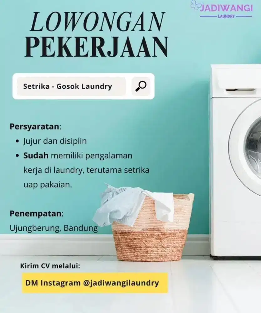 Lowongan Pekerjaan Pegawai Laundry Profesional