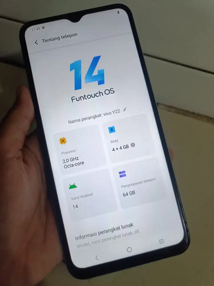Vivo y22 ram 4/64 hp cas
