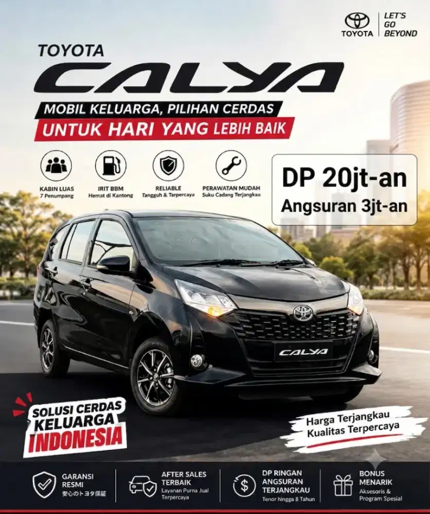 Promo Toyota Calya Manual Matic. DP 20jt-an / Angs 3jt-an