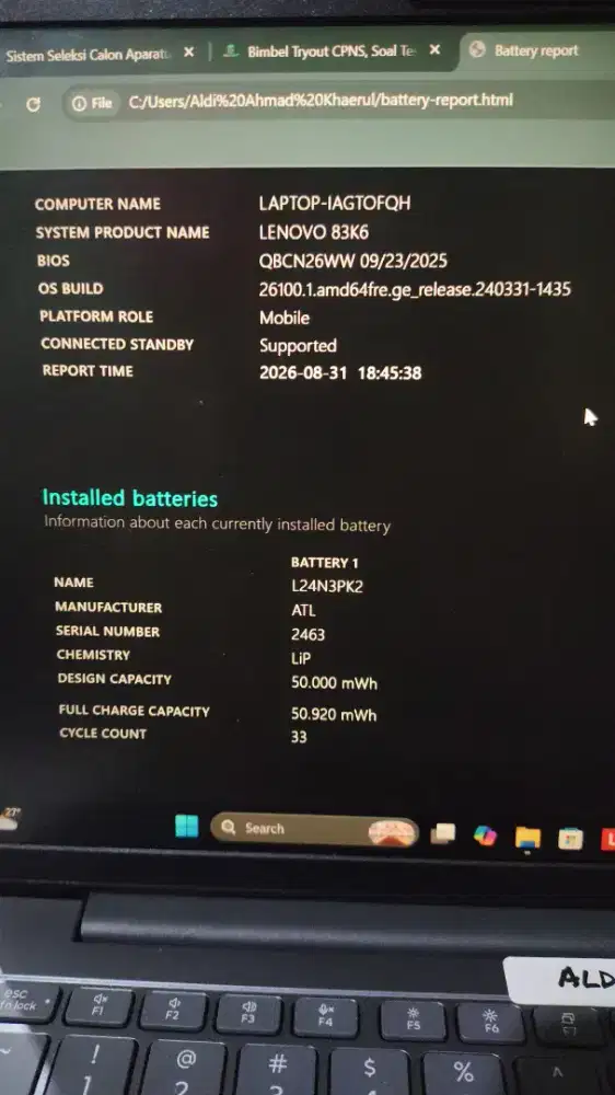 Lenovo IdeaPad Slim 3 14ARP10 Ryzen 5 7535HS | 8GB/512GB | Garansi