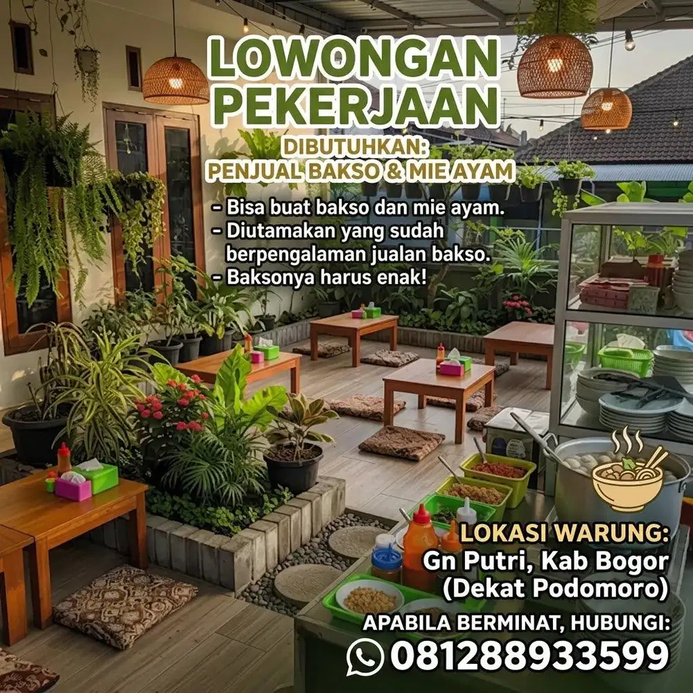 Lowongan pedagang bakso