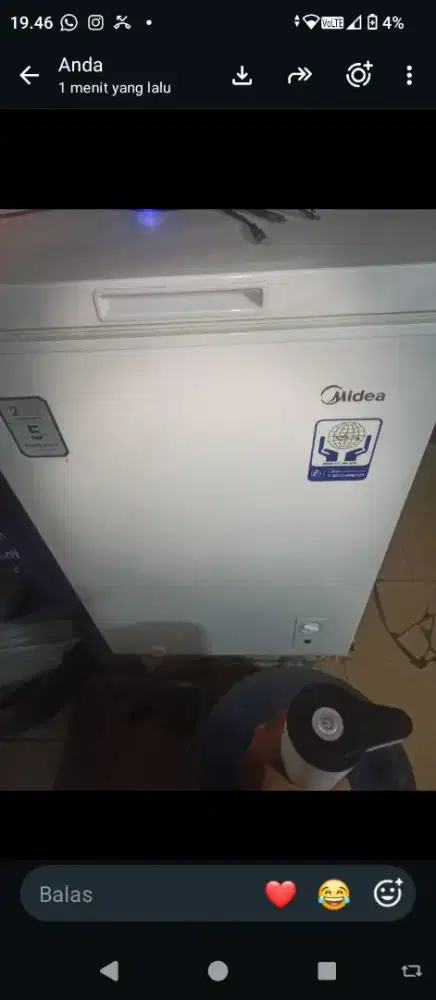 freezer Midea second no minus