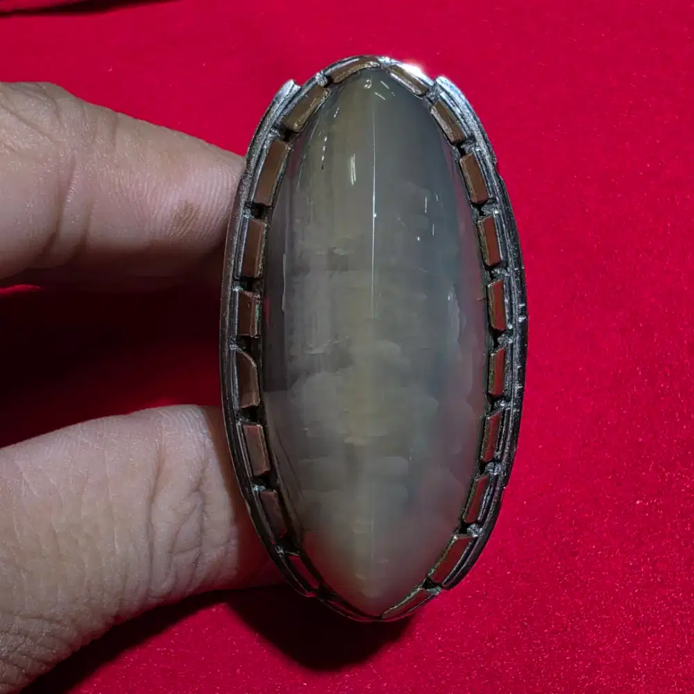 Batu akik permata pandan motif awan atau sutra