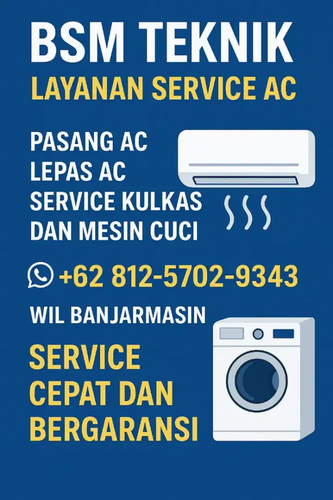 Menerima jasa service dan perawatan ac ,kulkas,mesi cuci