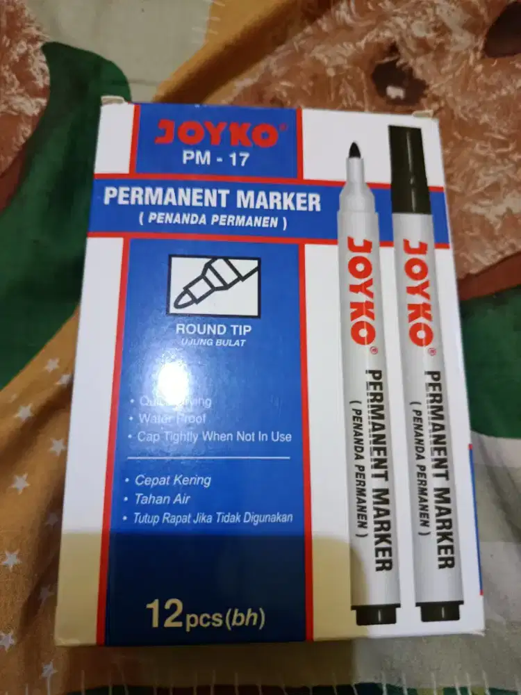 Spidol Hitam Permanen Joiko 1 kotak