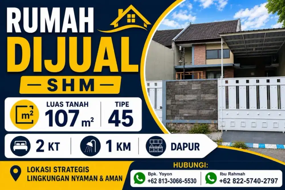 Dijual Rumah 1 lantai - SHM