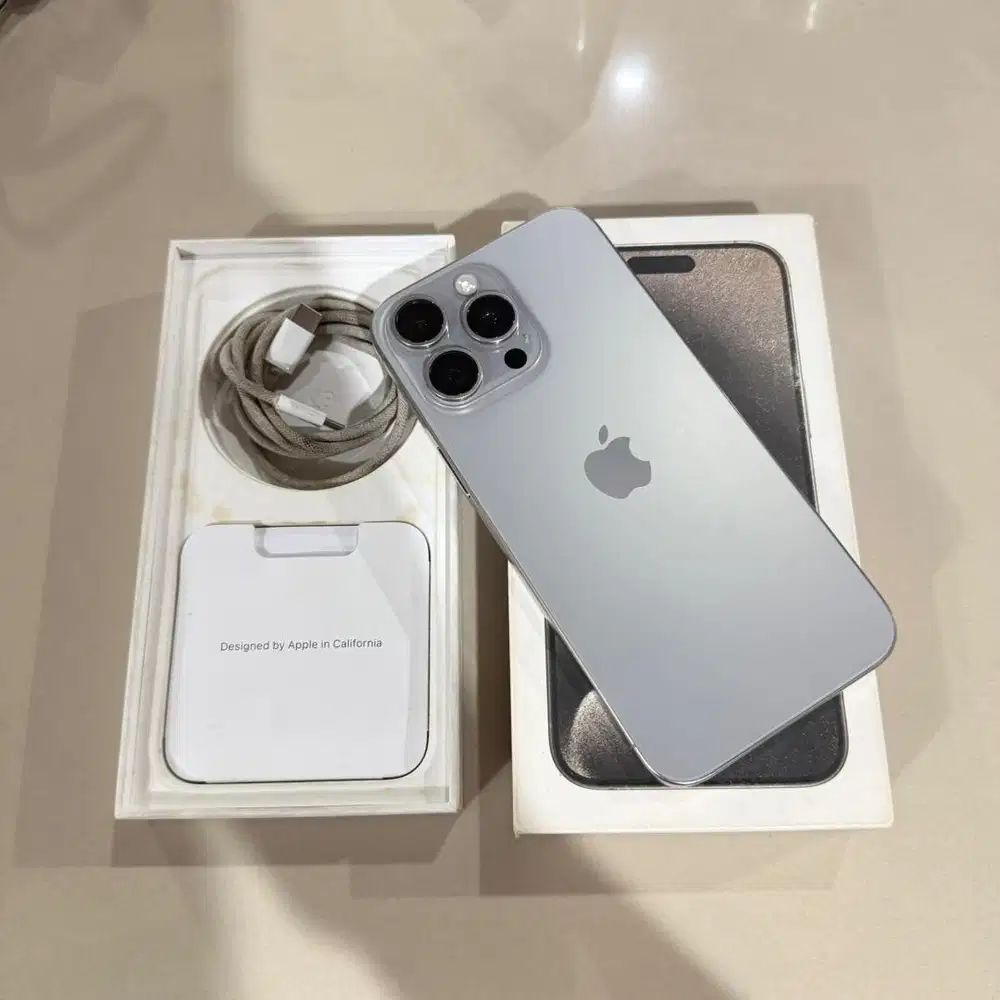 iPhone 15 PRO MAX 256GB Natural Titanium Eks Garansi Resmi indonesia