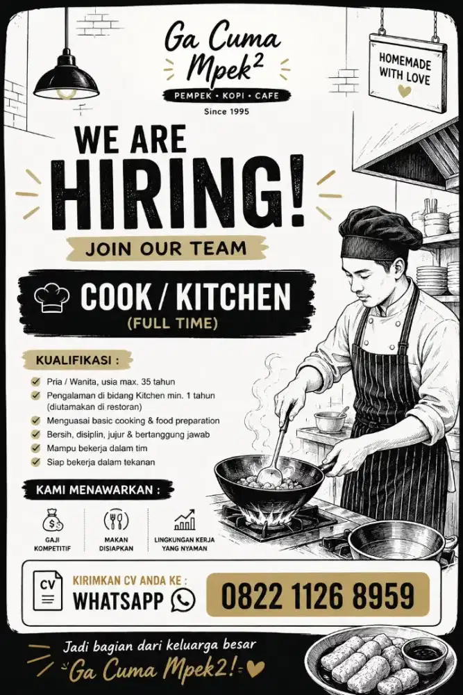 Lowongan Pekerjaan - Cook / Kitchen / Chef di Gading Serpong