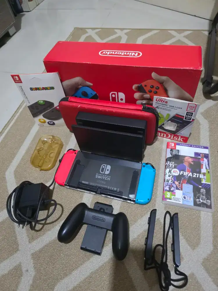 Nintendo Switch V1 32GB lengkap dan banyak bonus