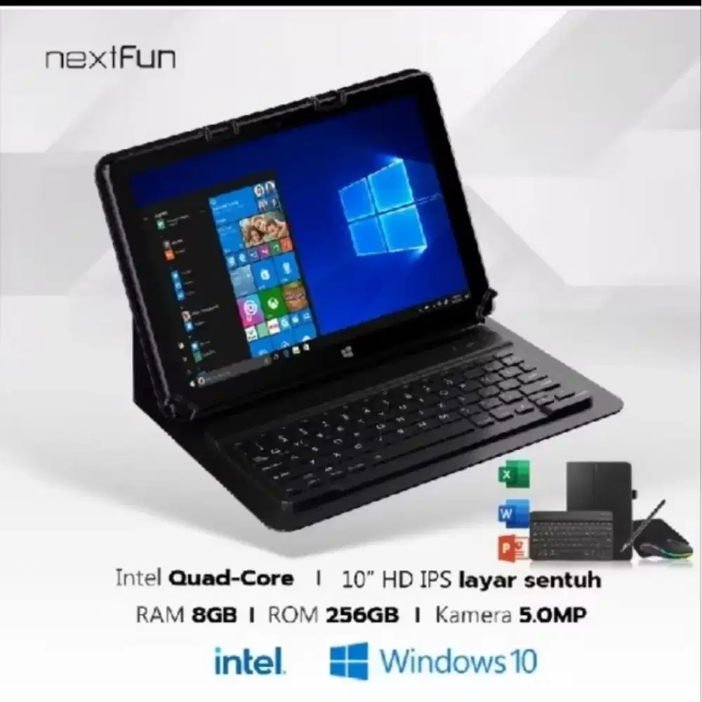 Laptop 10.1 NEXTFUN Tablet Windows 2in1Touchscreen RAM8GB/256GB Win10