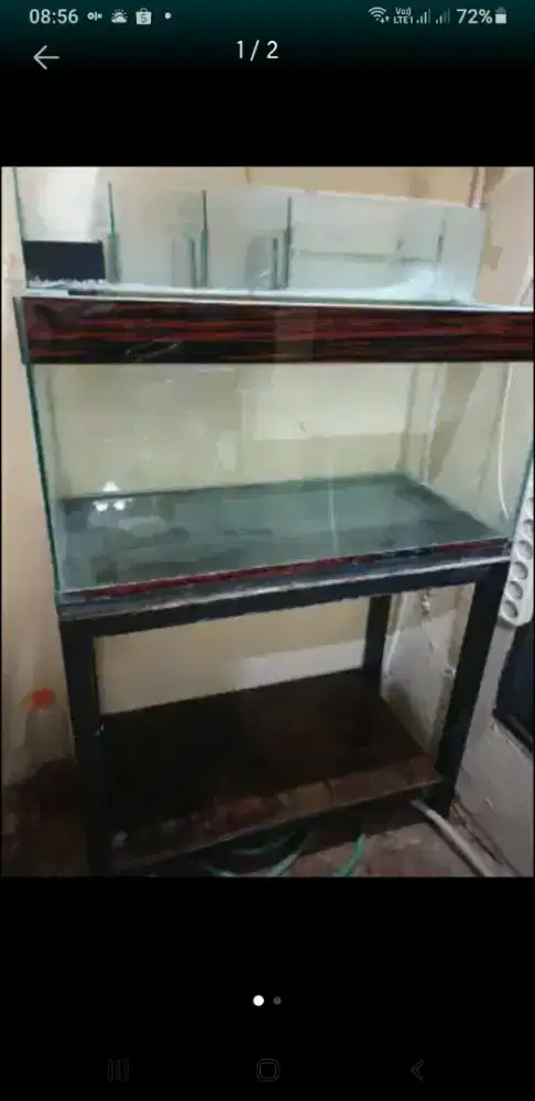 Jual murah aja.aquarium kaki meja dari besi tebal