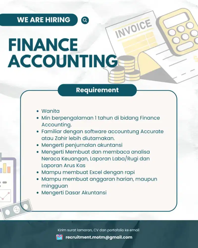 Lowongan Finance Accounting