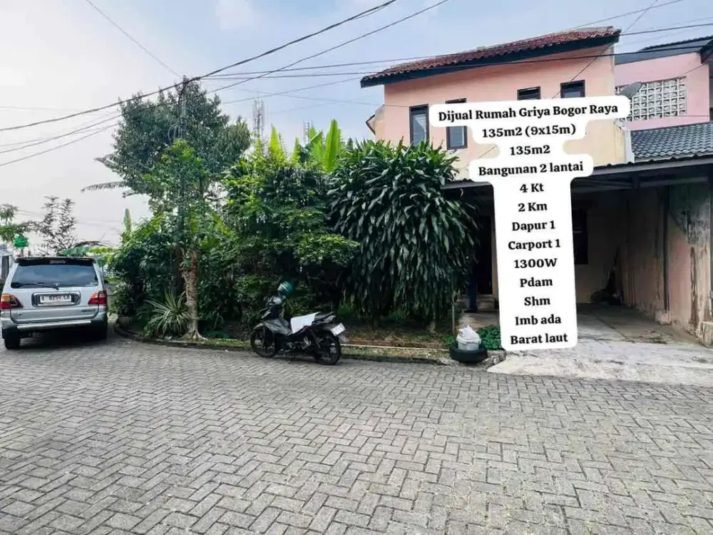 Rumah Dekat R3 Dekat Tol Summarecon Di Griya Bogor Raya