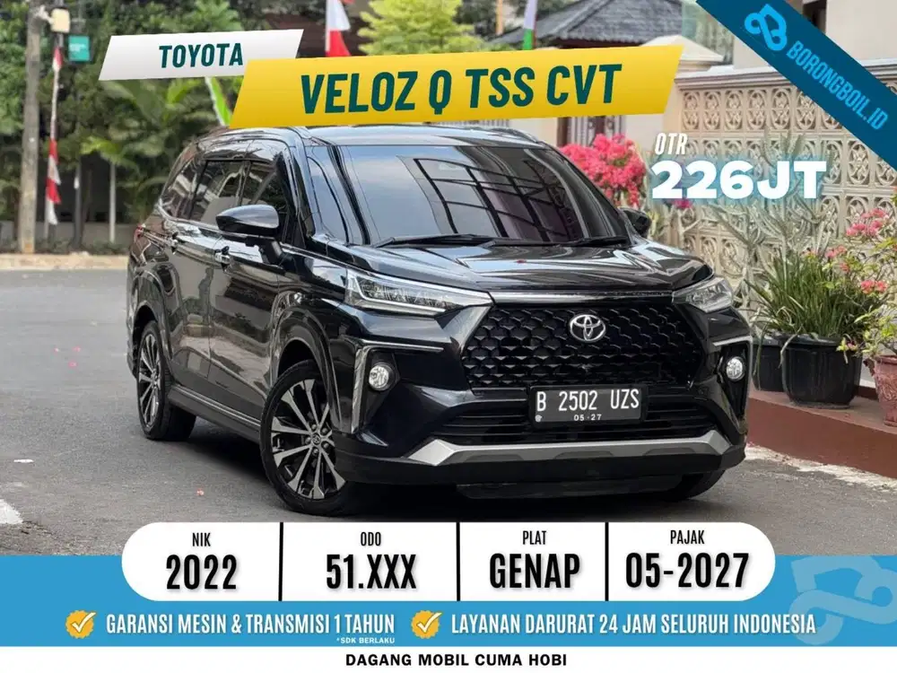 Toyota Avanza Veloz 1.5 Q TSS AT 2022 Service Record