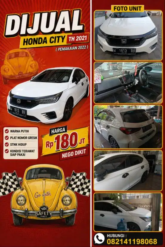 Honda city th 2021 (Pemakaian 2022)