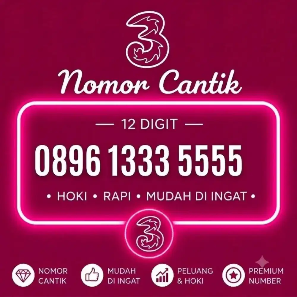 NOMOR CANTIK TRI 11DIGIT 333 5555