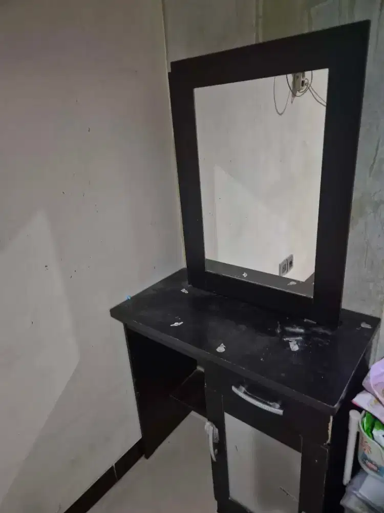 Meja Rias Kaca + Kursi