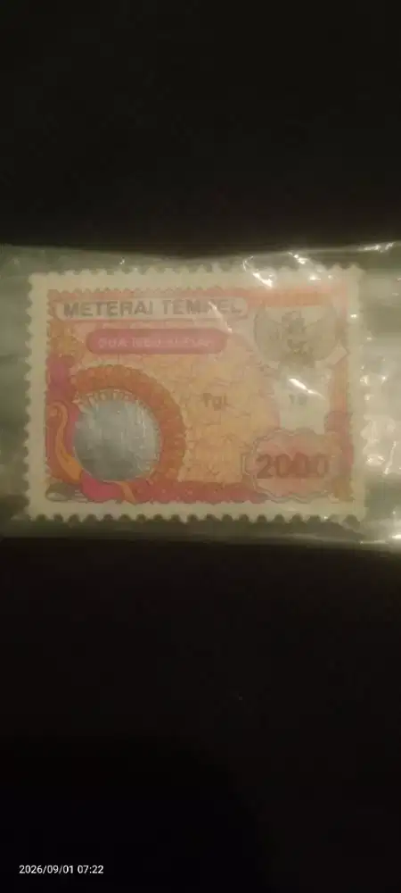 Materai tempel jadul 2000