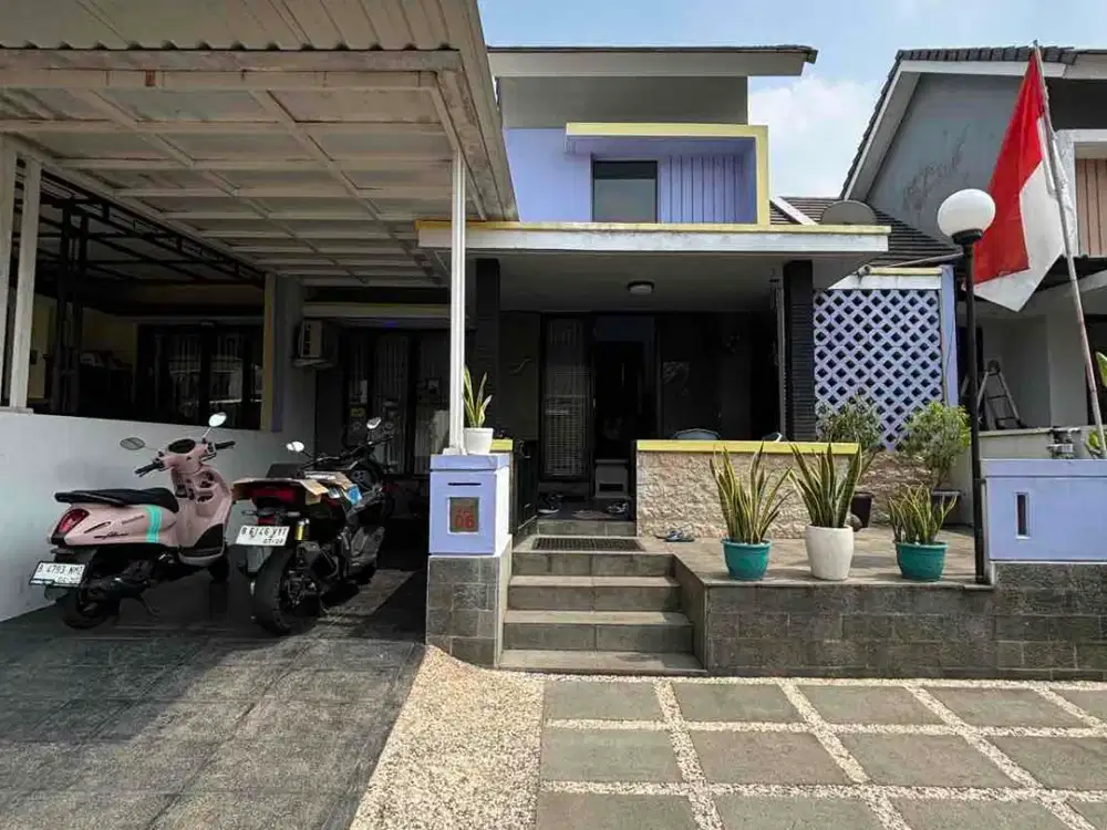 Dijual Rumah 1 lt 8 x 15 m2 di Melia Residences Graha Raya shm hadap timur ada 3+1 kt 3 km semi furniture!!