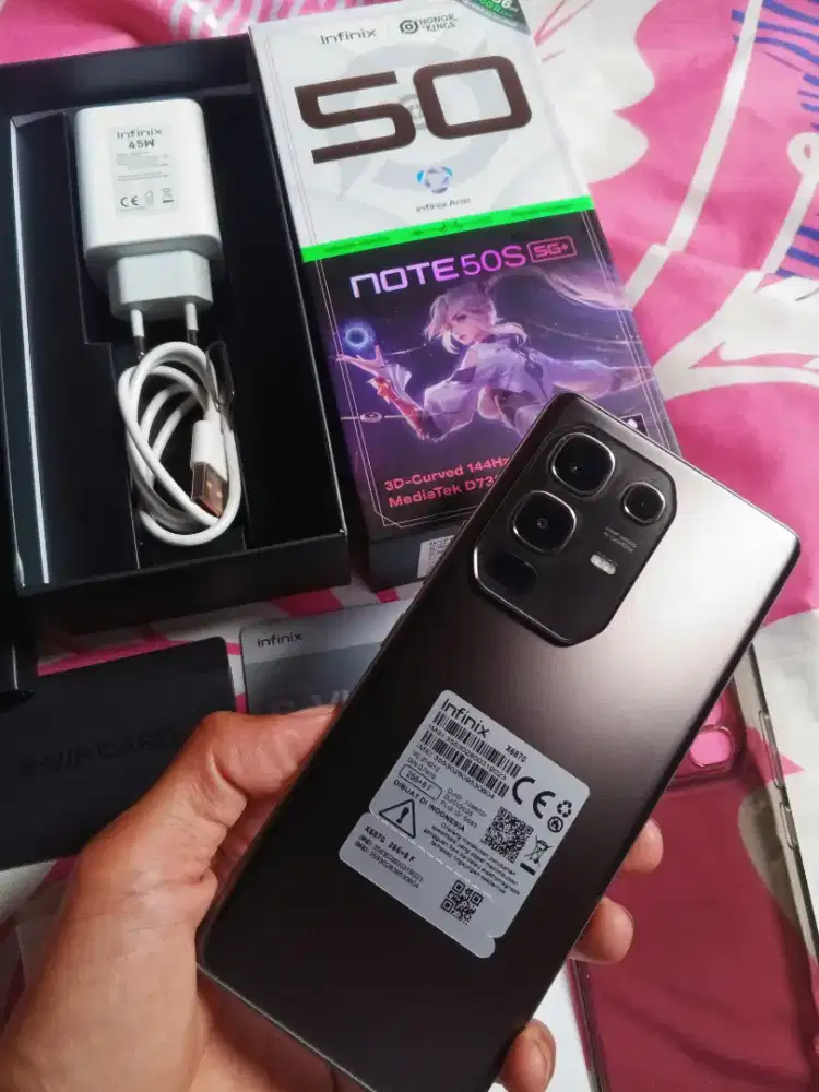 Infinix Note 50S 5G+ ram 8gb+8gb/256gb fulset mulus belum lama pake