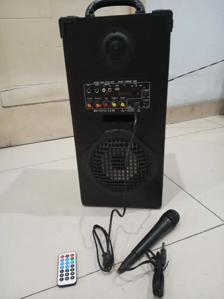 Salon Speaker aktif 6 inch bonus mic Bluetooth remote siap karaoke
