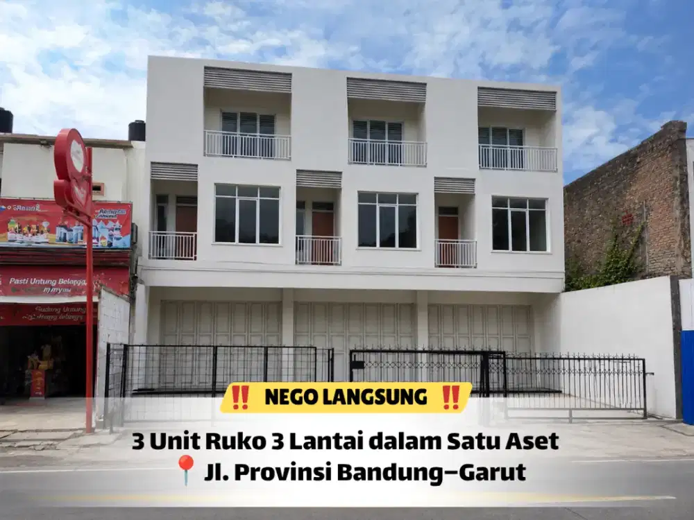Ruko Bandung–Garut, 3 Unit Siap Jadi Aset!