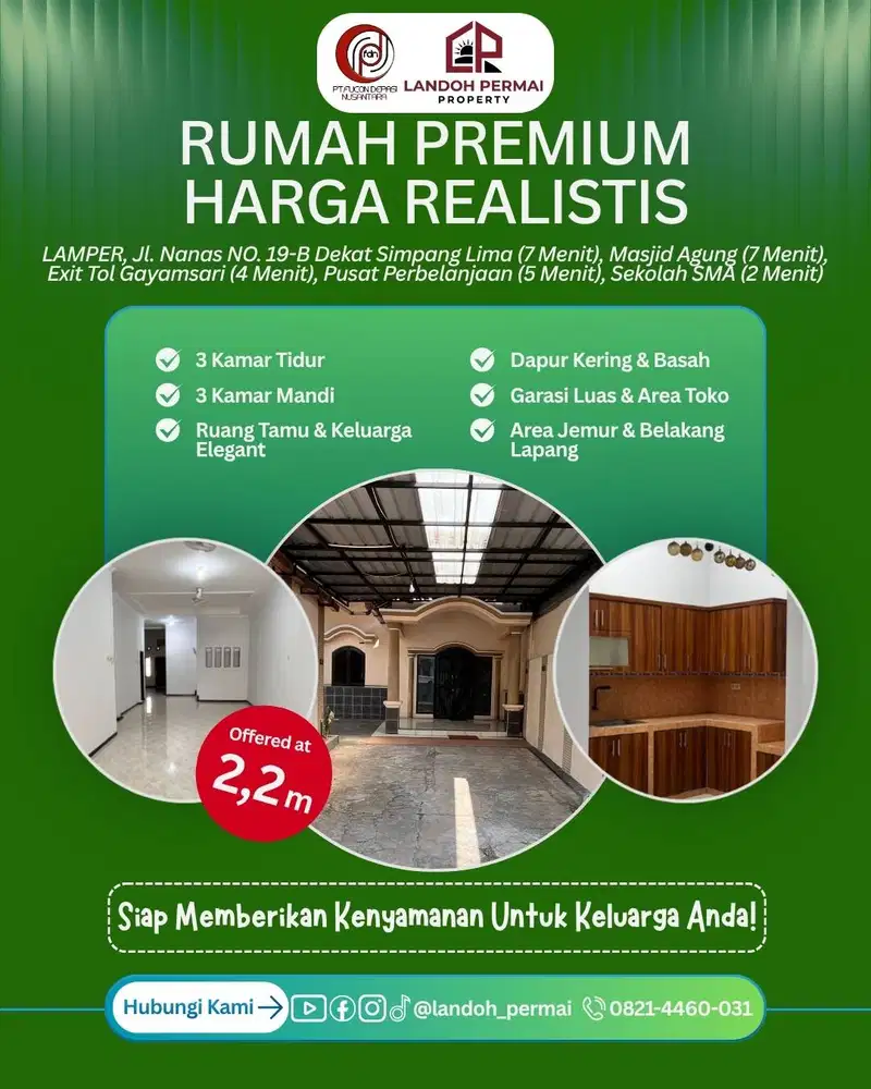 Hunian Nyaman & Terawat di Jantung Kota Semarang Lamper, Semarang