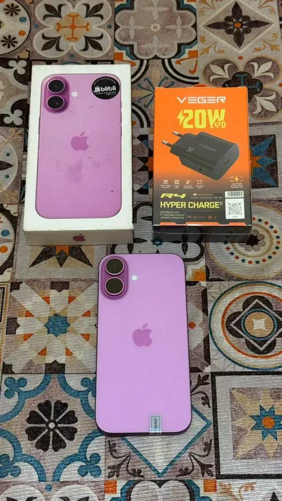 iPhone 16 128GB Pink Resmi Normal Like New