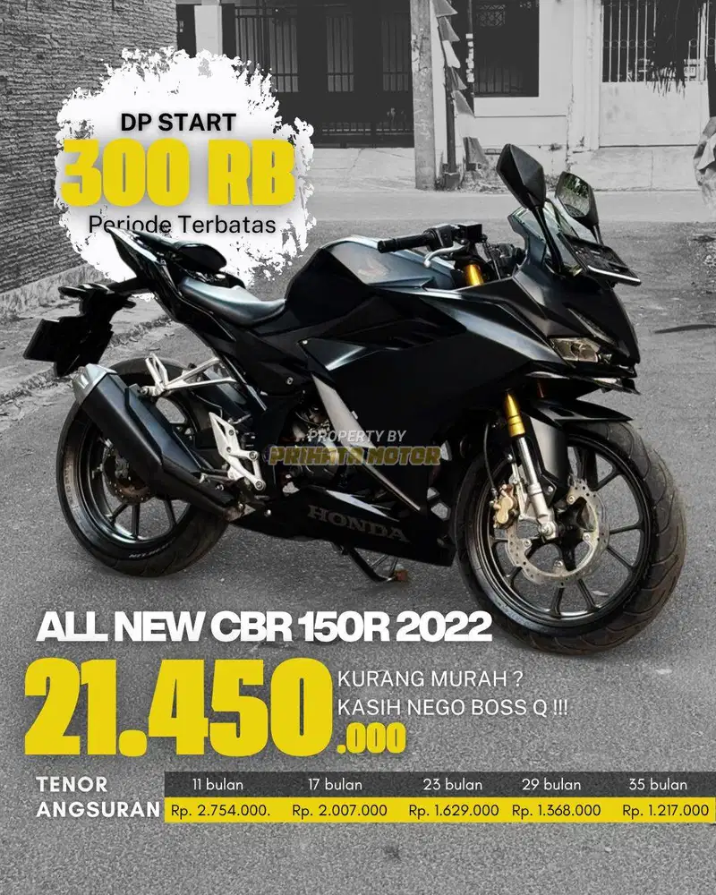 CREDIT DP MULAI 300 RIBU !!! HONDA ALL NEW CBR 150R 2022