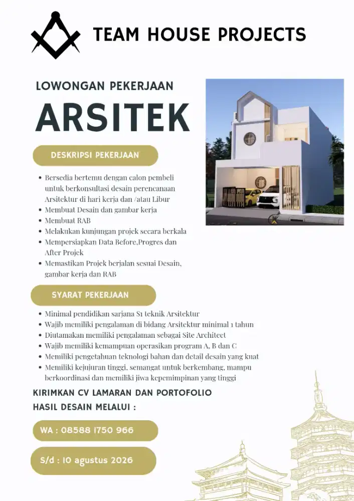 Dibutuhkan Arsitek