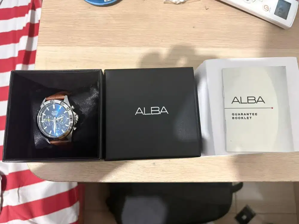 (ORIGINAL) JAM TANGAN ALBA ACTIVE AT3H31X1 BLUE DIAL
