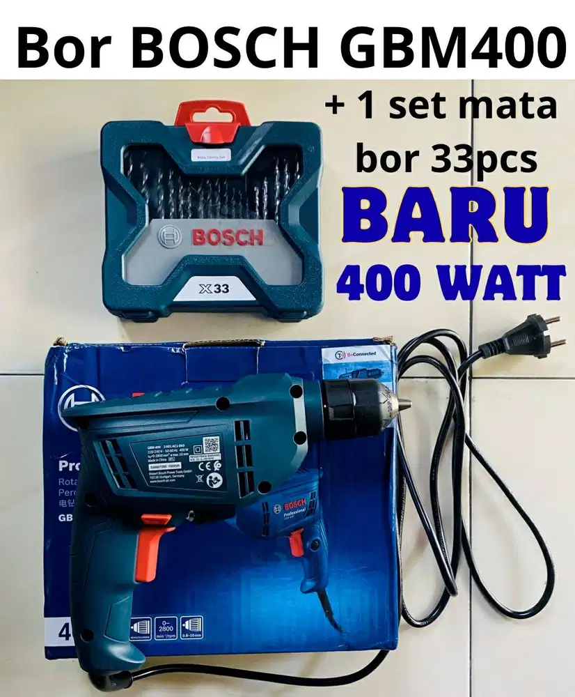 BOR BOSCH GBM400 + 1 set Mata bor BOSCH X33 ORIGINAL GBM 400