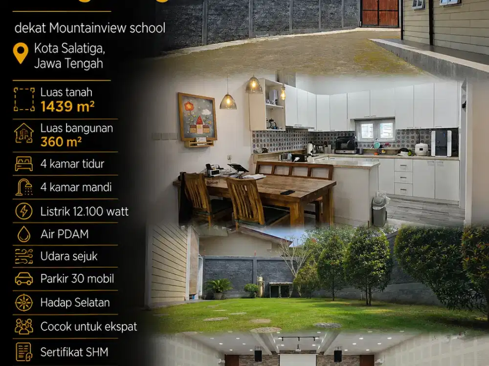 Salatiga, Dekat Mountainview School, Furnished, view gunung, Siap Huni, Jawa Tengah
