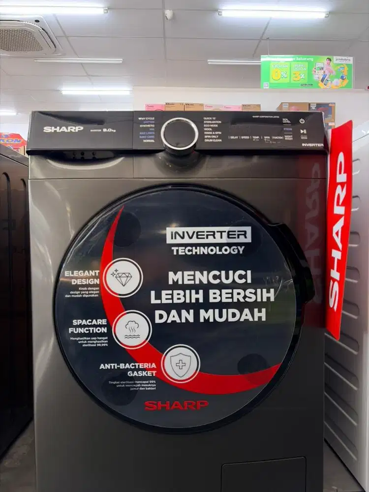 MESIN CUCI FRONDLOADING SHARP