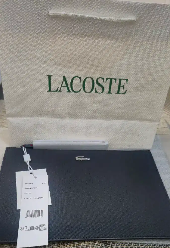 Lacoste Anna Coated Piqué Canvas Pouch O19