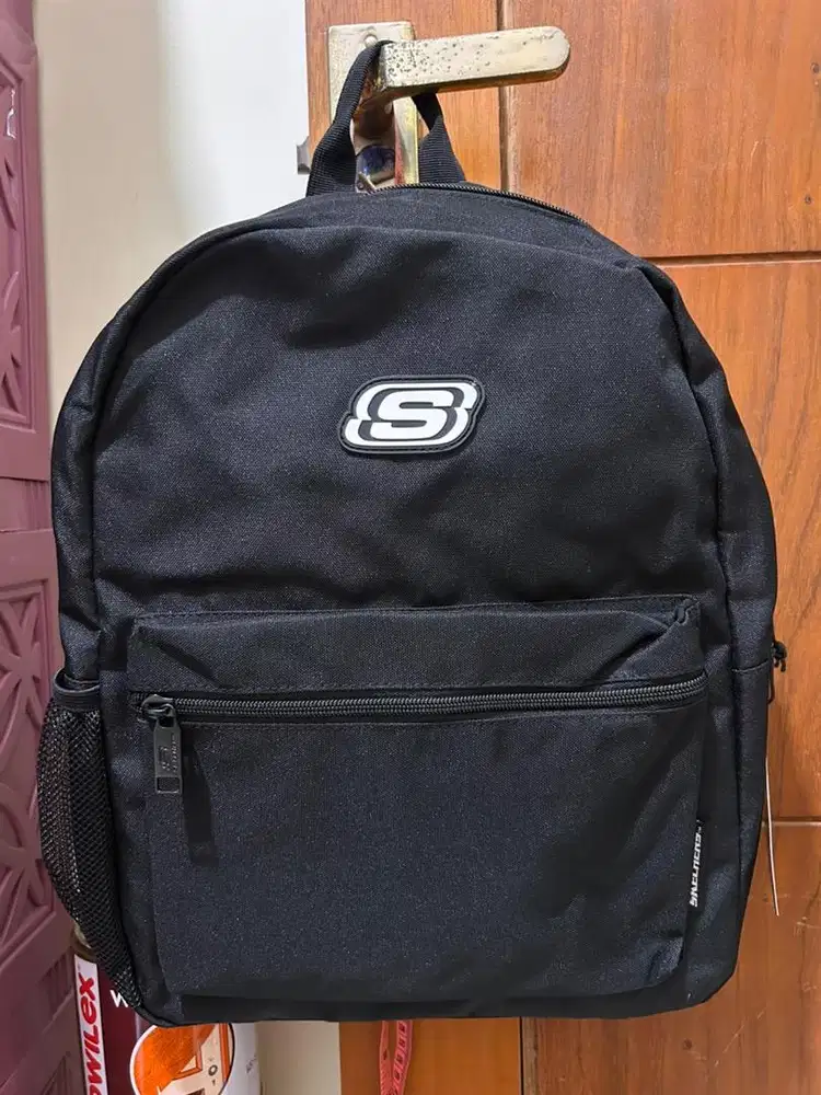 Tas backpack ransel skechers hitam black muat laptop