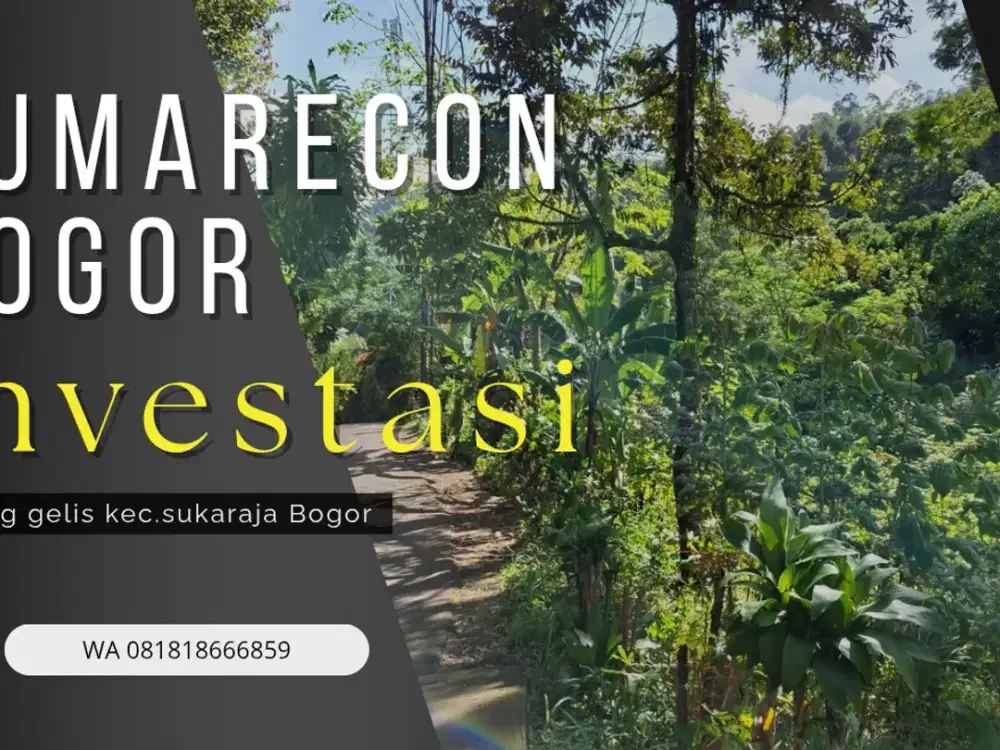 Lokasi Kebun Buah Buat villa di Gunung Gelis Bogor selatan