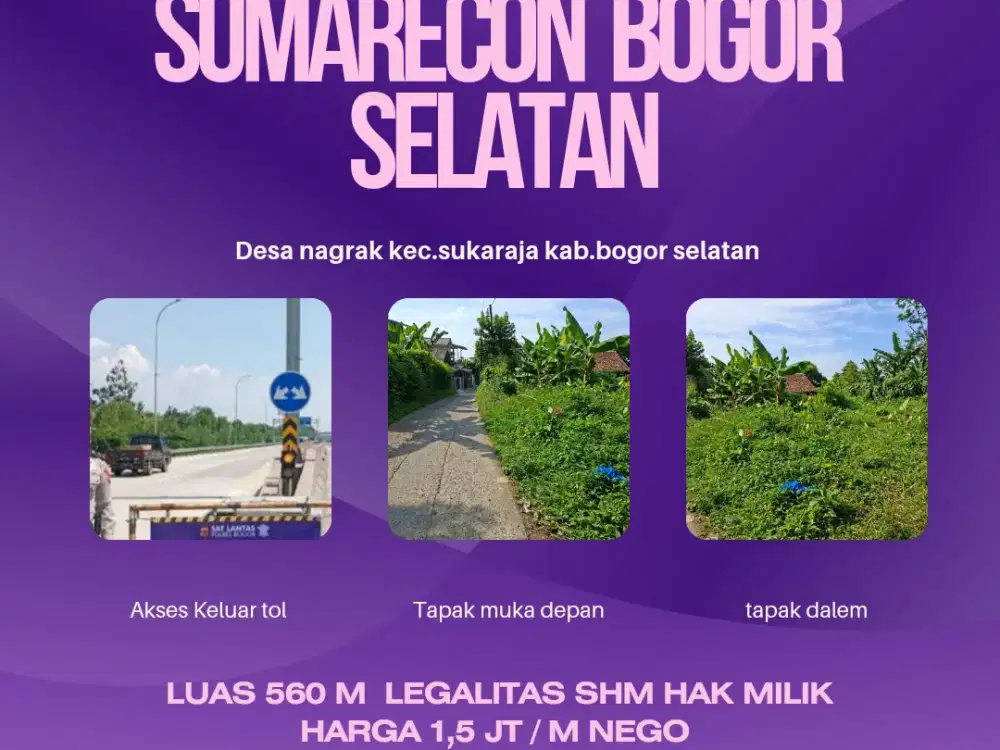 Lokasi strategis buat Villa di sumarecon Nagrak Bogor selatan