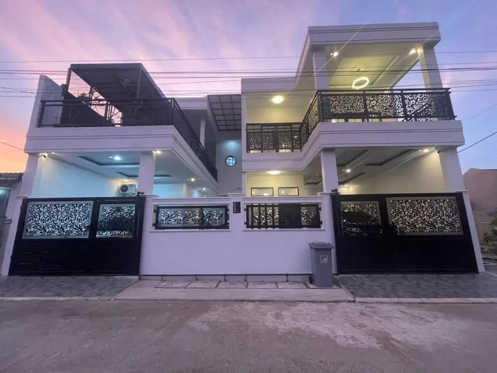 Dijual rumah lantai 2 bangunan baru sudah full furnished
