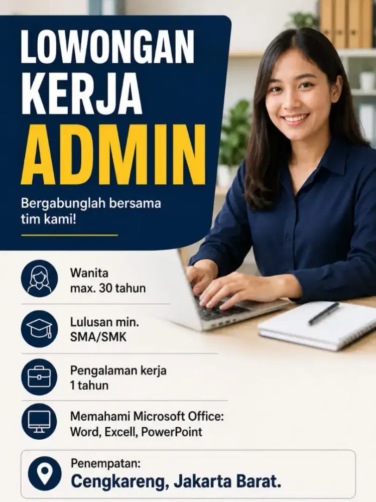 Lowongan Kerja Admin Bengkel (khusus wanita)