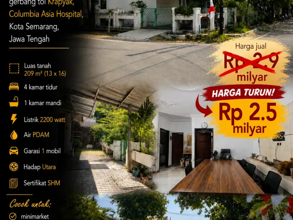 Hanoman, dekat Graha Padma dan gerbang tol Krapyak, bisa untuk usaha, Semarang