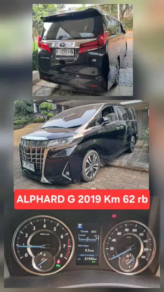 Alphard th 2019 Km 62 rb ANTIK Istimewa Full Orisinil Cat