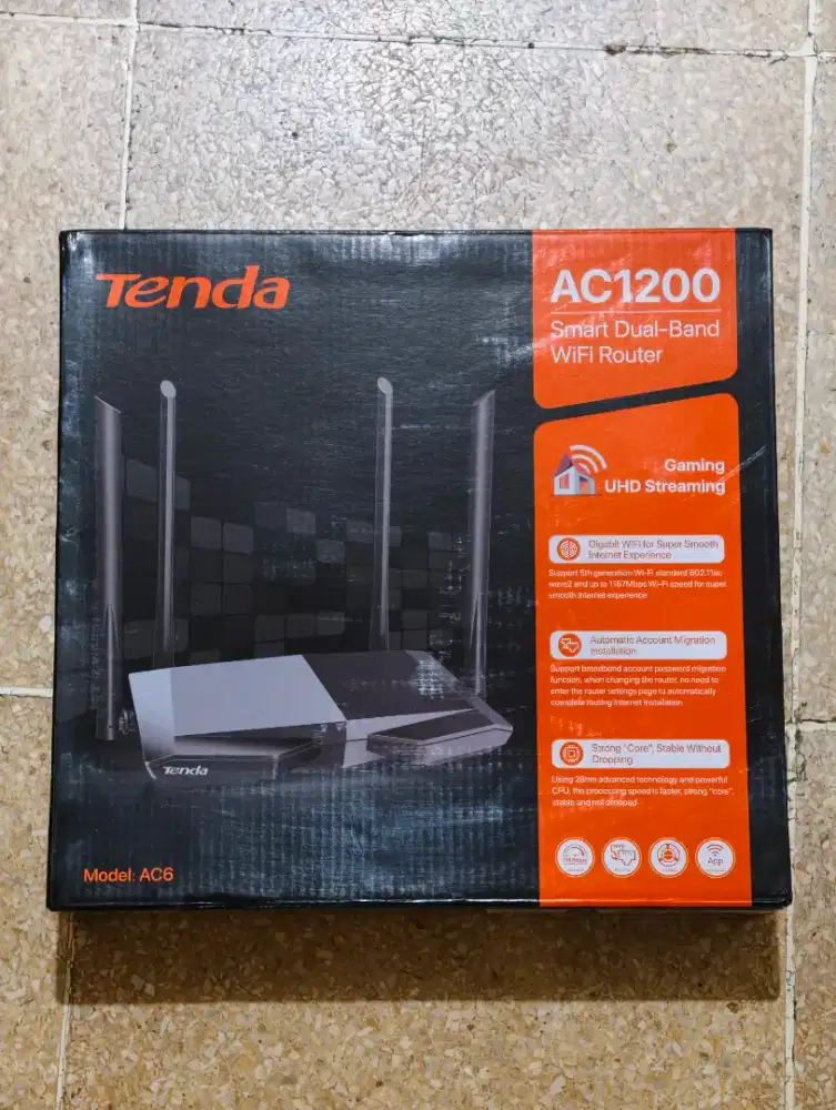 Tenda AC6 1200 Dual Band Wifi Router Kondisi Mulus 2nd