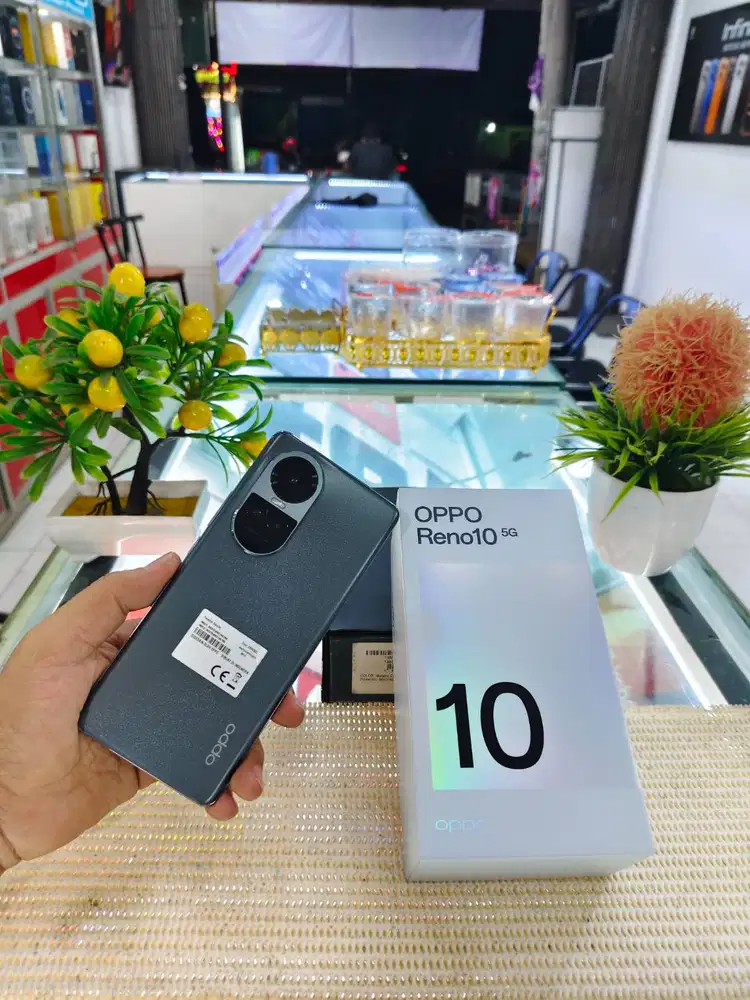 Oppo Reno 10 5G Ram 8+8Gb/ 256Gb Fullset Mulus Like New Bergaransi