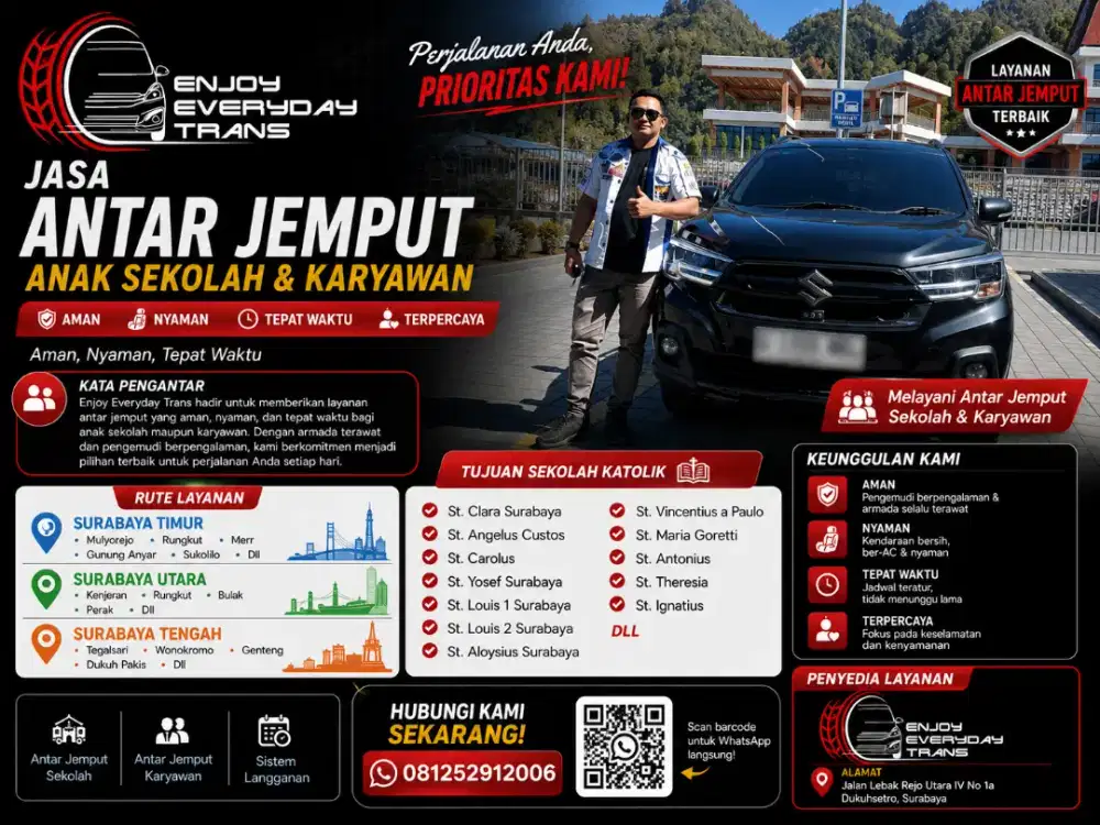 ANTAR JEMPUT KARYAWAN DAN ANAK SEKOLAH