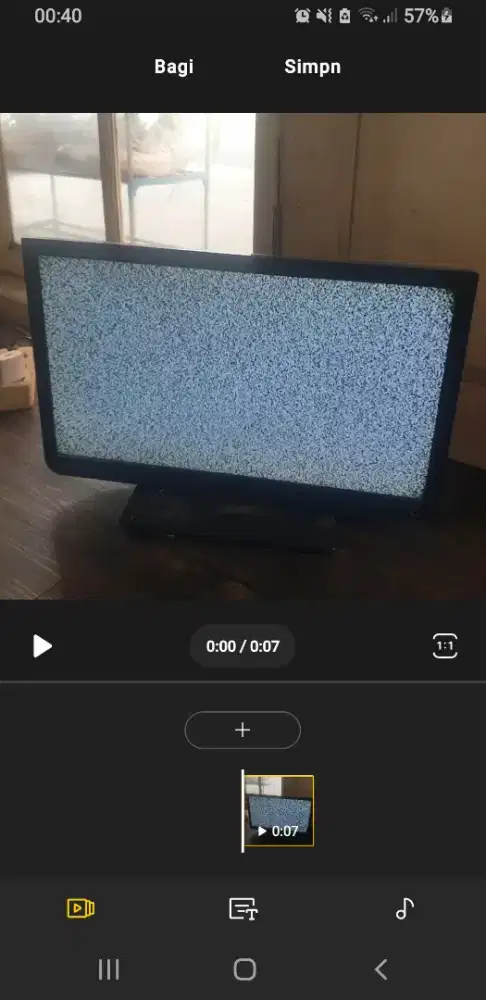 Tv toshibe led 19 inchi